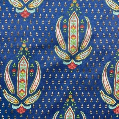 کیکٹس پرنٹ سلک کپاس فیبرک