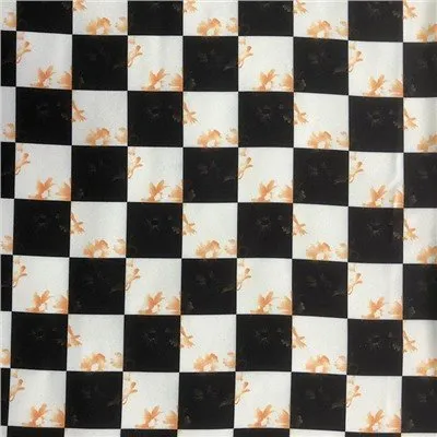 چیکڈ فلاور پیلا فیبرک