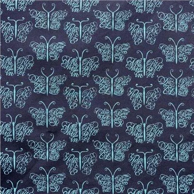 فیروزی تتلی پیٹرن ریشم کپڑے